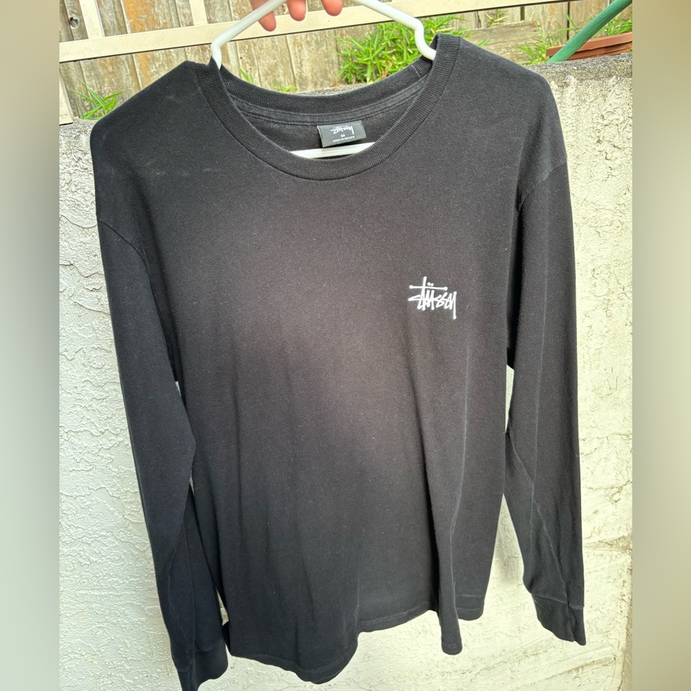 Stussy Long Sleeve Basic T-Shirt Black 2017 - Picture 2 of 8
